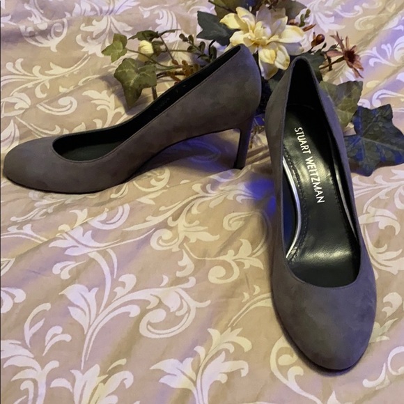 Stuart Weitzman Shoes - NWTs Grey Suede Stuart Weitzman Heels